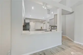 Kitchen with eating bar