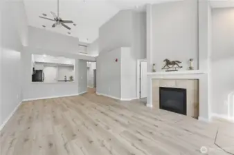 Great room with gas fireplace