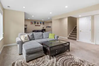 Daylight basement with private stairway