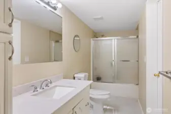 Basement primary ensuite bath