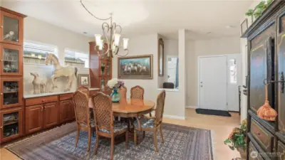 Formal Dining Room With Built-ins
