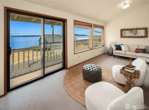 Read a book or watch the whales go by from your upstairs living space.