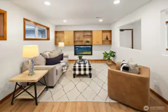 The bonus room is perfect for media or a private office.