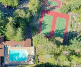 Pool & Courts overhead.