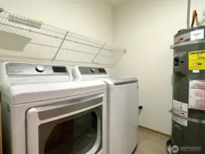 In-unit laundry room plus new water heater and newer washer/dryer