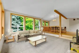 Living Room off of the kitchen.