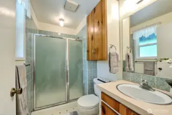 Bathroom attached to main bedroom.