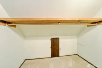 Large storage closet upstairs.