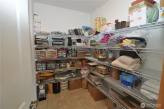 Storage room off primary has miles of space! Washer/dryer hookups to the left.