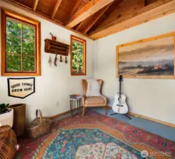 Interior of detached studio/office with power.