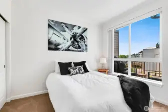 Roomy bed space also offers views.