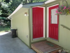 Side shed has lots of room for everything