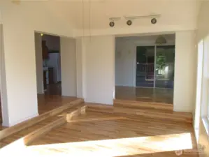 Front room area looking into dining room