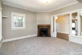 Living room to dining room