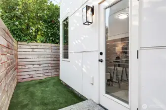 Fully-fenced, wrap-around yard provides outdoor space on the main level - perfect for a dog.
