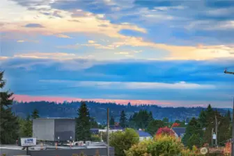 Views to the SW from the rooftop deck.