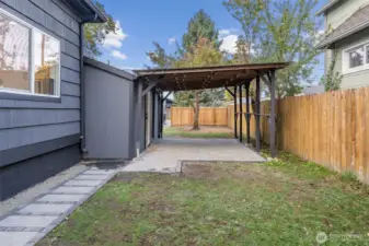 Side Yard with Patio