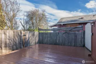Rear yard deck.