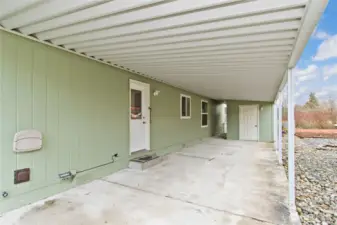 Covered parking with storage