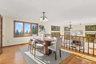 The Formal dining room can host a crowd and  has amazing views!