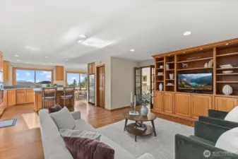 Handsome built-ins and custom lighting to store and display all of your entertainment devices, games and treasures.