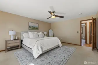 plenty of room to spread out in the Primary bedroom.