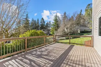 Lower-level deck- perfect for soaking up the afternoon sun and watching the dazzling sunsets.