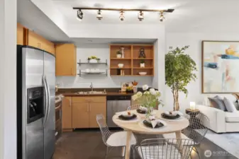 Open kitchen and living space