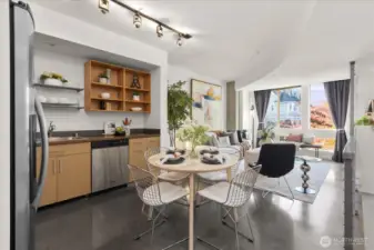 Spacious open floorpan with large windows for natural light