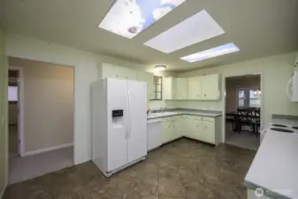 Kitchen with all of the appliances.