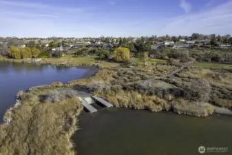 Community boat launch with private access limited to only a portion of Pelican Point.