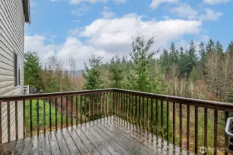 Deck off of kitchen area.