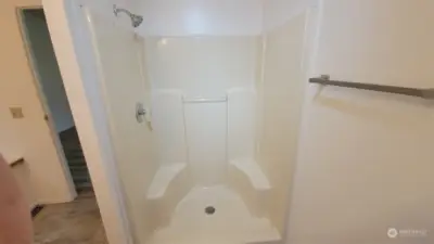 Stand alone shower in primary bath.