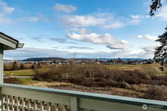 "I can see for miles and miles"  Deer, birds and many other animals can be watched from this deck.