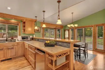 Beverage fridge new in (2022) Look at the size of the breakfast bar, Easily seats four.