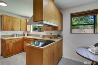 Are you ready to create a feast on that new cooktop? The wall oven is just out of sight to the Left.