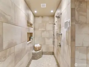 Primary bathroom double shower