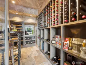 Temperature controlled wine cellar and cigar humidor