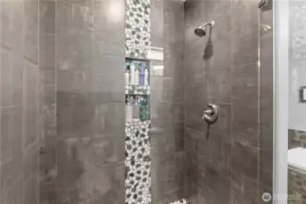 Walk-in shower.