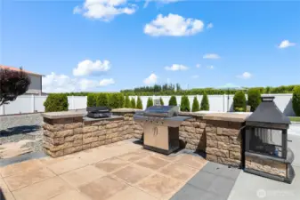 Outdoor kitchen.