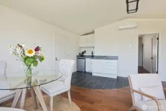 Kitchenette and separate entrance make this a great space for rental income!