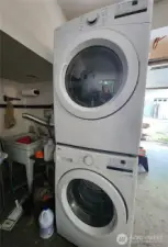 Laundry for ADU and utility sink in 1st garage