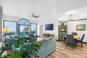 Open living space with tons of light