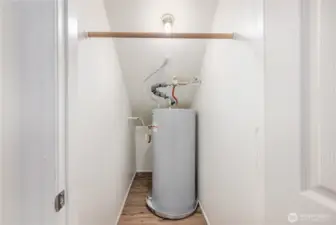 Downstairs closet.