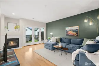 Cozy gas fireplace for those fall and winter nights