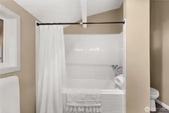 Relax in the oversized tub