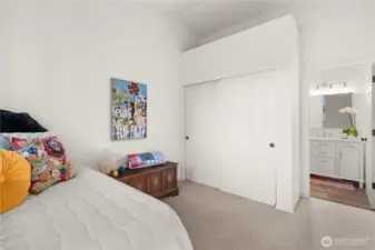 Vaulted ceilings in Guest room
