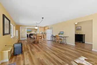 Downstairs MIL w/ beautiful flooring.