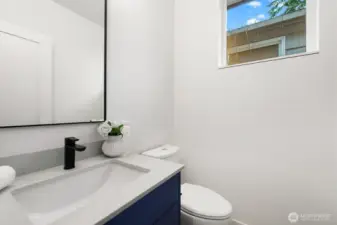 Coveted main floor powder room.