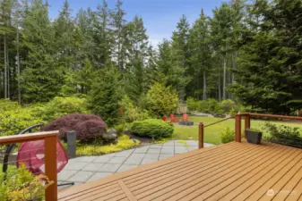 Outdoors you’ll find an amazing backyard deck, which might become your favorite room in the house!